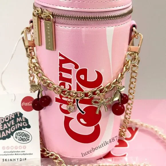 🍒 Cherry Coke Can Cherry Bag Bundle w/ Cherry Charm Chain & Gift Box - Picture 2 of 4